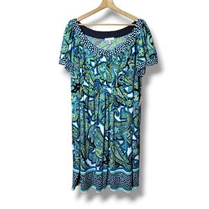London Style Women's Paisley Dress Size 24W NWT